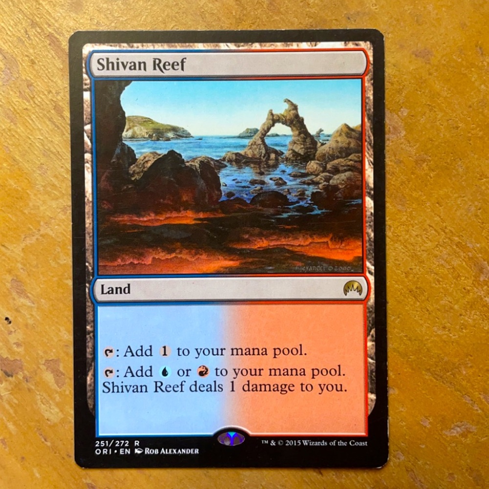 shivan reef 251/272 holographic magic the gathering card